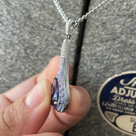 Sterling Silver Swarovski Necklace - Picture 5 of 8